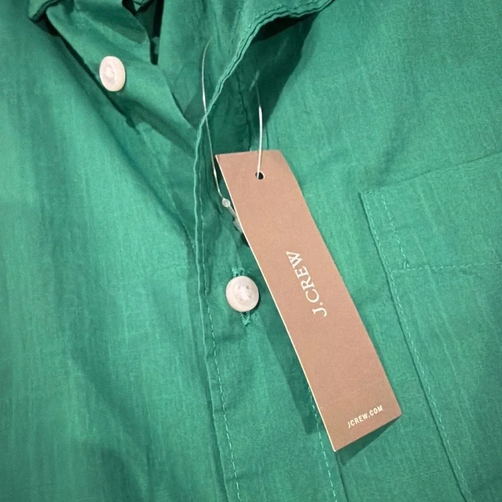 J. Crew Short-Sleeve Button-Down Shirt - Teal